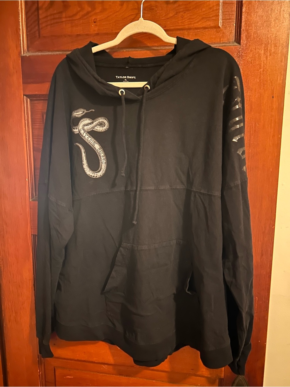 Taylor Swift Black Men’s Zip-Up Hoodie with Snake Graphic